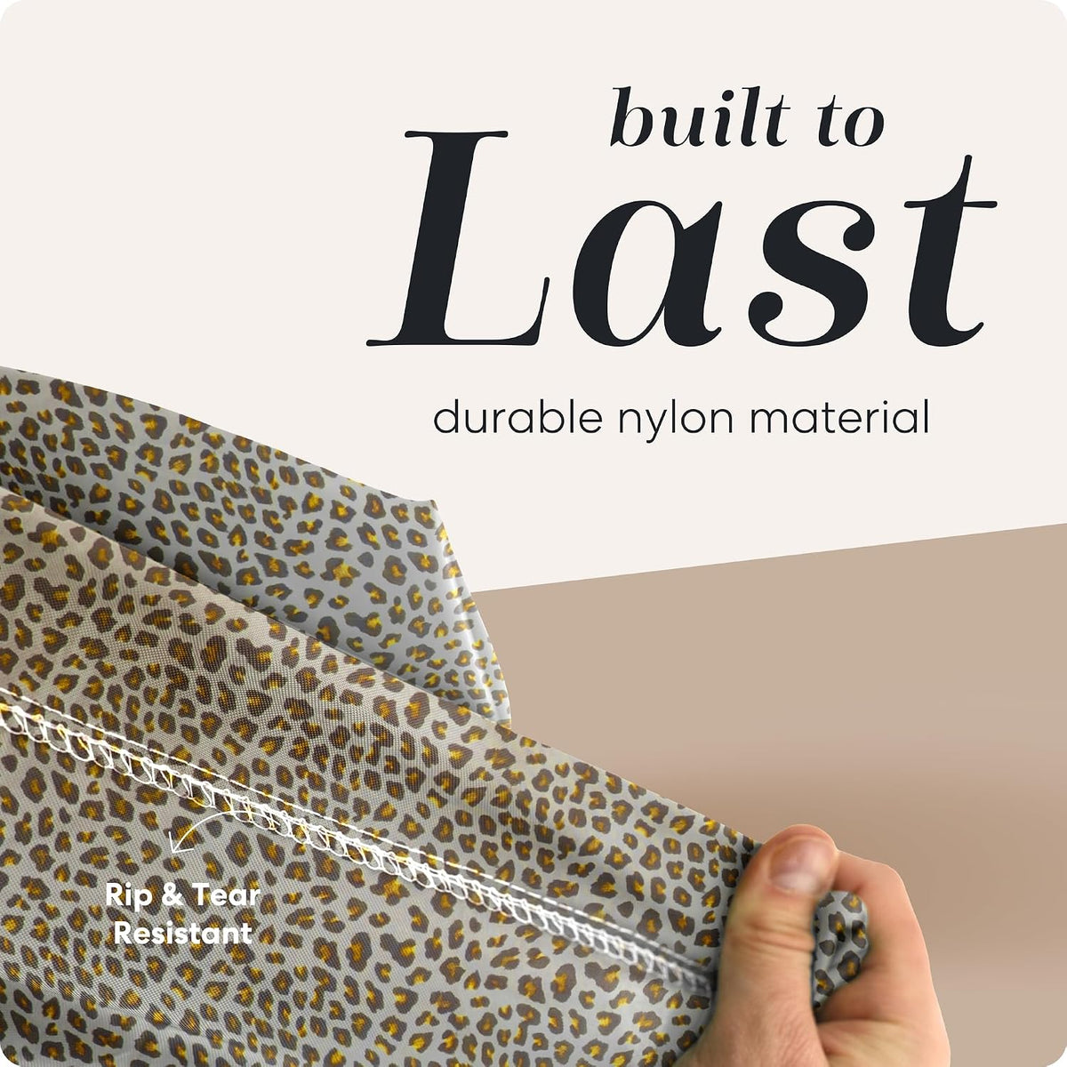 Handy Laundry XL Nylon Laundry Bag 30"x40", 60 lb Capacity, Leopard