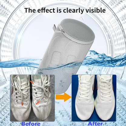 Shoe Washing Machine Bag, Large Laundry Bag for Sneaker, Grey, 8x15", 2Pcs