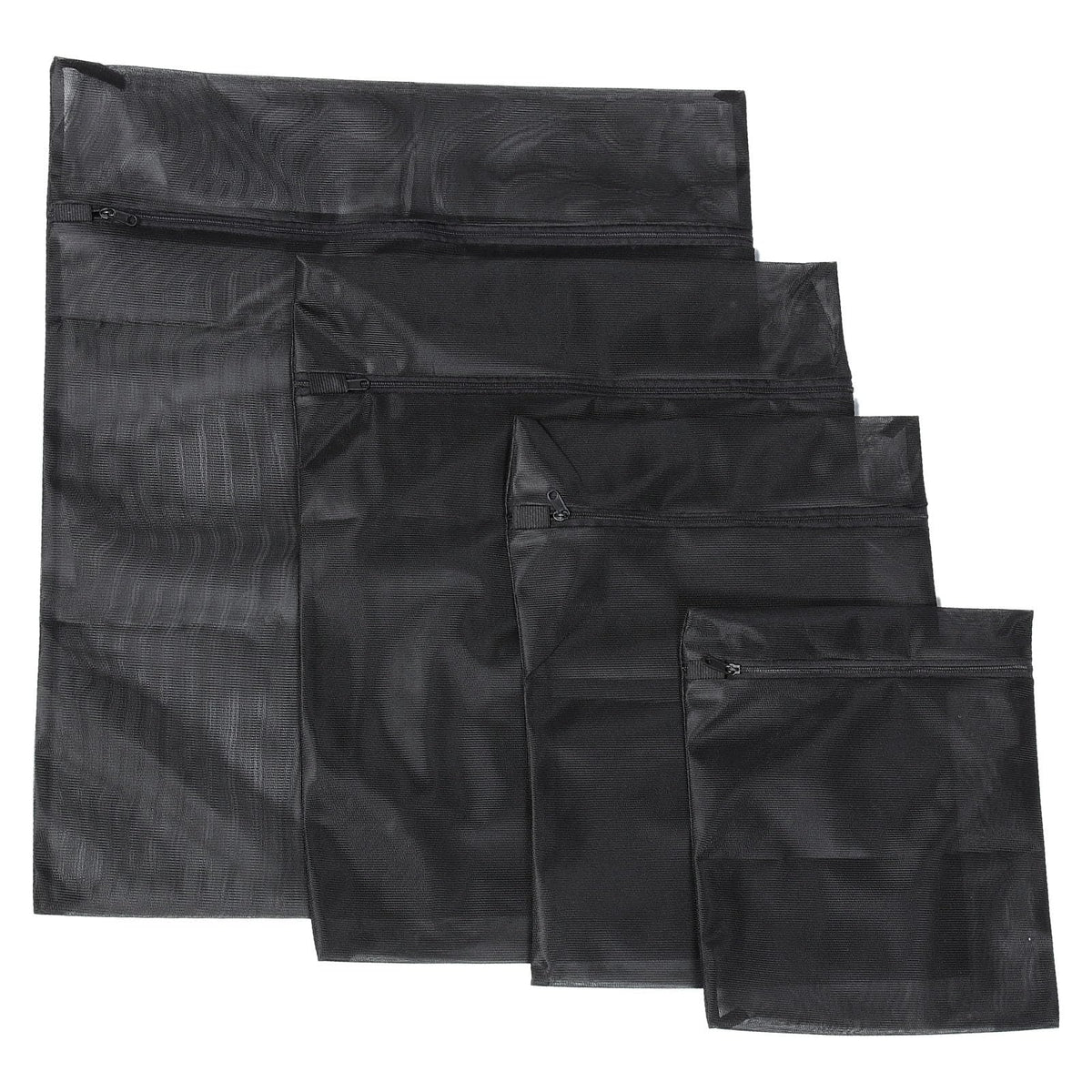 4pcs Mesh Laundry Bags Zipper Heavy Duty Washing Machine Bags Clothing Sweater Undergarment Travel Storage Organizer