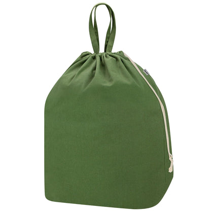 Heavy Duty Canvas Laundry Bags with Square Base 13.8"Wx13.8"Dx27.6"H, Beige