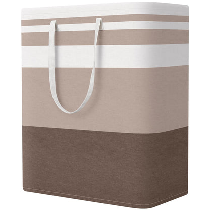 StorageRight Laundry Basket Hamper, 100L Collapsible Clothes Storage, Grey
