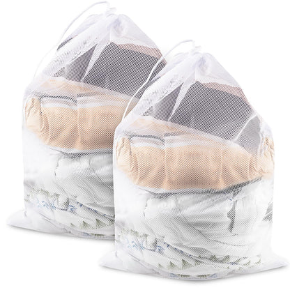 Large Mesh Laundry Bags: 2 Pack 24" x 36" Heavy Duty