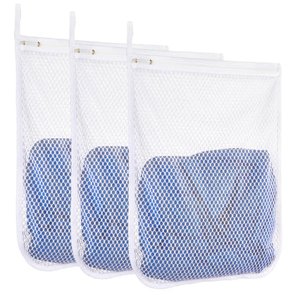 3 pcs Durable Honeycomb Mesh Laundry Bags for Delicates 16" x 19" (3 Large)