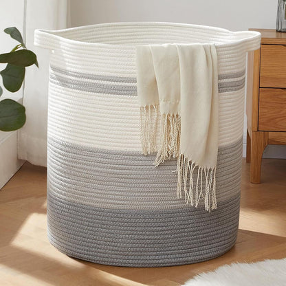 OIAHOMY 60L Laundry Basket Laundry Hamper Nursery Hamper Gradient Yellow