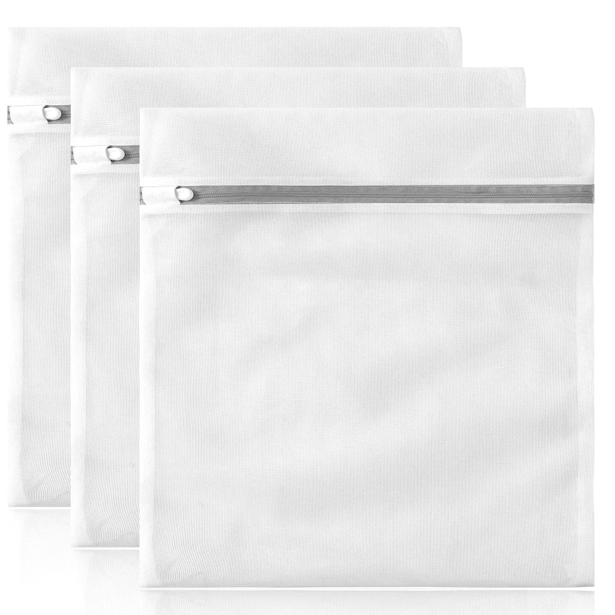 10 Pack Mesh Laundry Bags for Delicates with Non Rust Zipper- MDSXO White Laundry Bags Mesh Wash Bags, Easy Fit Bra, Sock,Lingerie,Sneaker,Baby Laundry for Washing Machine Travel Storage[1XL/3L/3M/3S]
