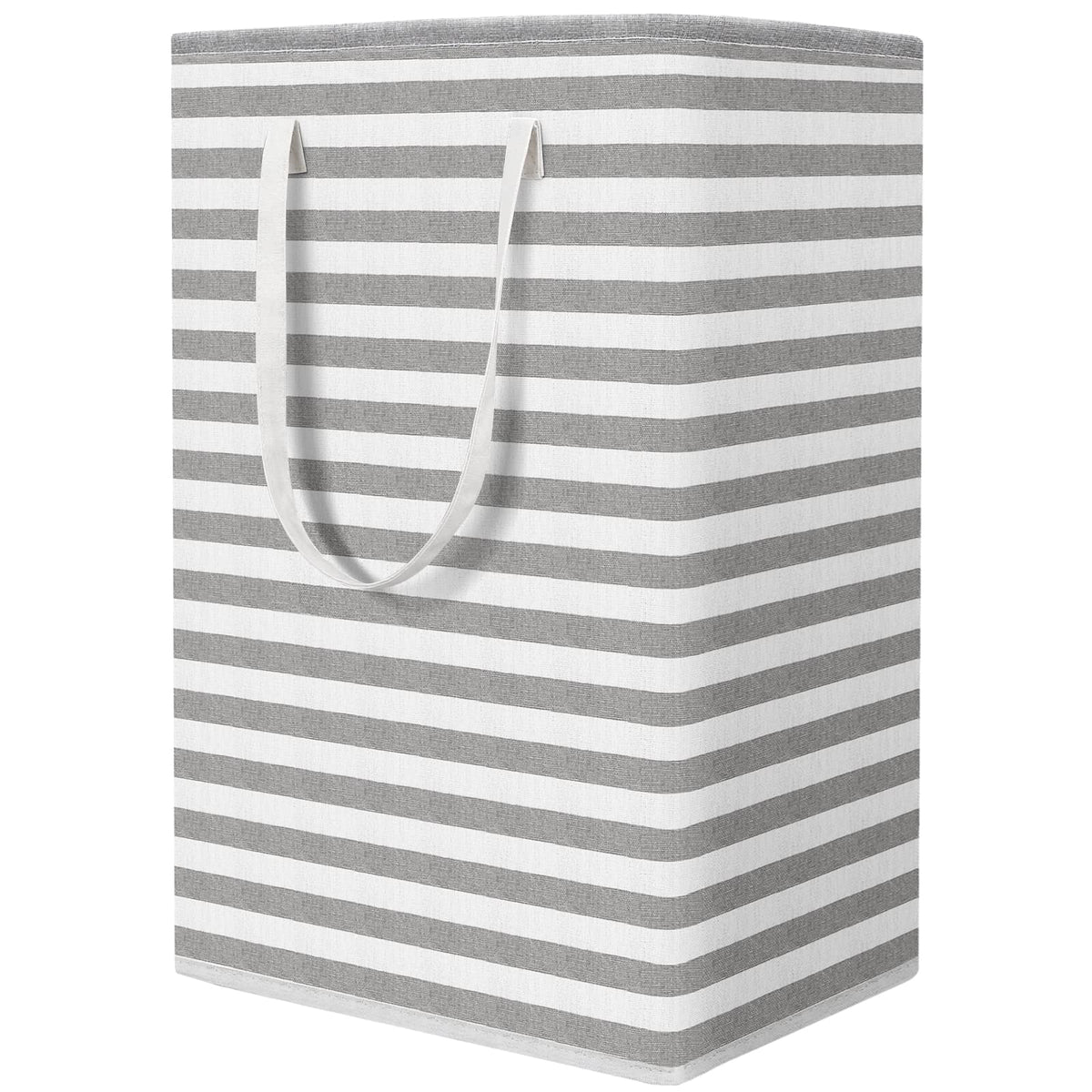 StorageRight Laundry Basket Hamper, 100L Collapsible Clothes Storage, Grey