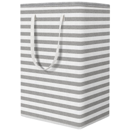 StorageRight Laundry Basket Hamper, 100L Collapsible Clothes Storage, Grey