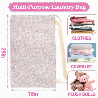 Laundry Bag Backpack for Dorm & Travel, 29 x 18" Large Dirty Bag