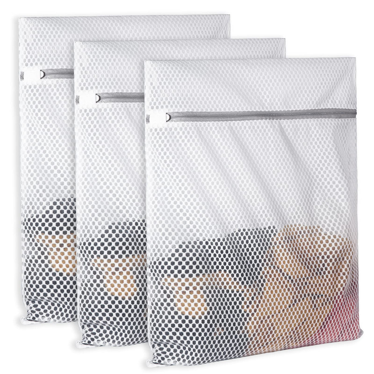 2 XX-Large Honeycomb Mesh Laundry Bag Delicates Durable for Washing Machine,24 x 24 Inches lingerie bags for Laundry, Travel Storage Organize Bag for Cotton Clothes,Sheet,Sweater, Shoes