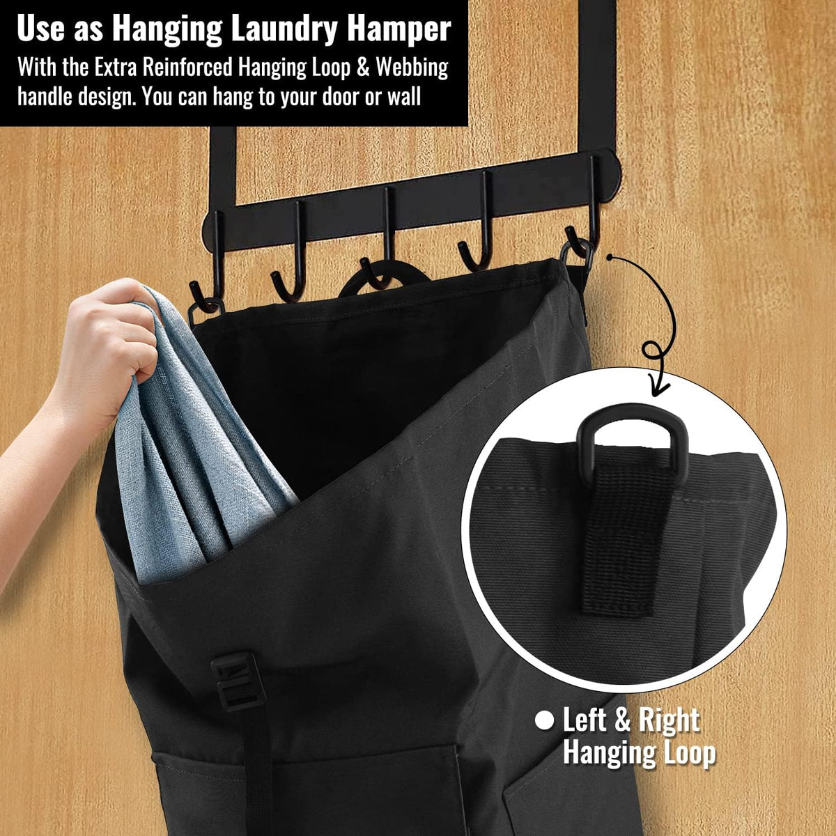 Laundry Bag Backpack 125L Extra Large, Heavy Duty 900D Coated Oxford Fabric, 3 Pockets Durable Travel Laundry Bags with Soft Padded Shoulder Straps for College Dorm, Apartment, Laundromat (Black)