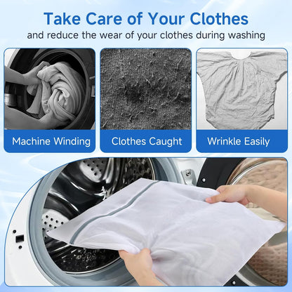 6 Pcs Mesh Laundry Bags for Delicates, Lingerie & Bra Washing,12 x 16 Inch