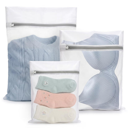 Muchfun 4Pcs Durable Fine Mesh Laundry Bags for Delicates 16 x 20 Inches