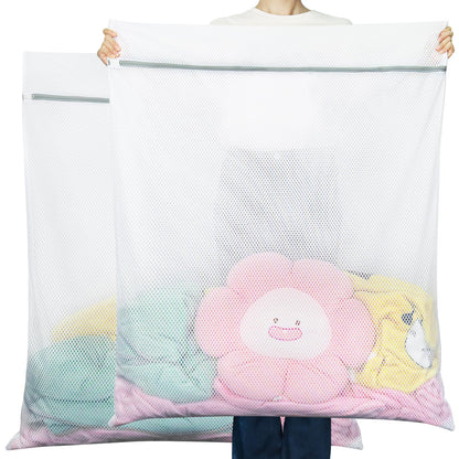 Vivifying XL Large Mesh Laundry Bags, 2 Pack, 20 x 24 Inch Wash Bags, White