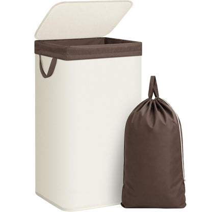 STORAGE MANIAC Double Laundry Hamper with Lid, Tall Metal Laundry Baskets