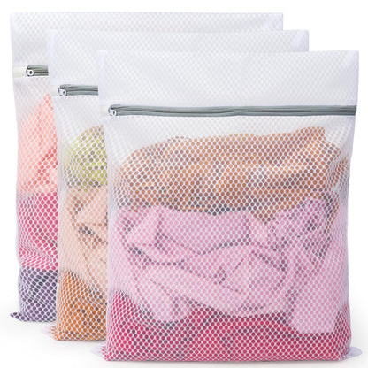 Vivifying XL Large Mesh Laundry Bags, 2 Pack, 20 x 24 Inch Wash Bags, White