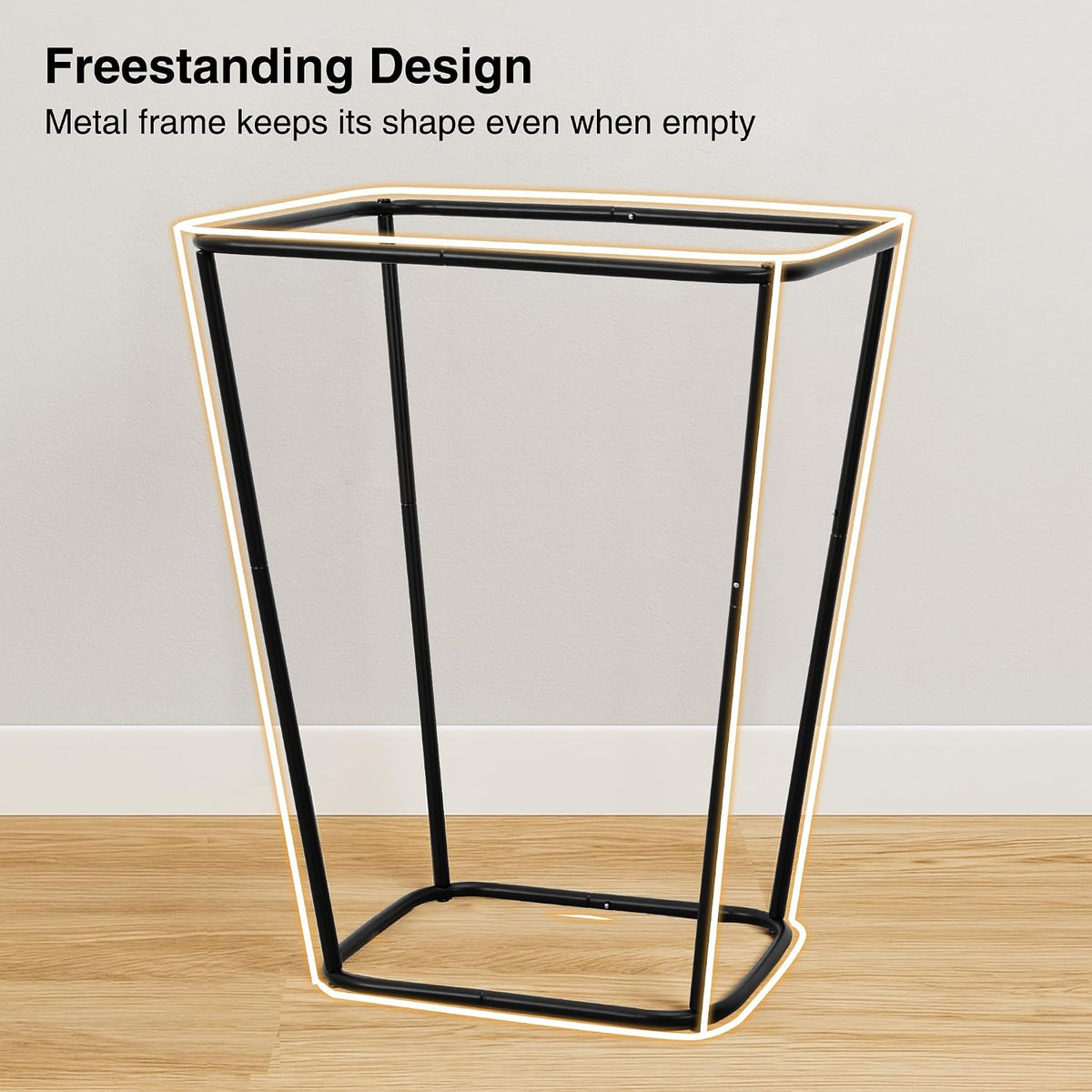 STO STO 75L Laundry Hamper, Space Saving Freestanding Clothes Basket with Iron Frame, Dirty Clothes Storage Bin with Removable Washable Liner for Bedroom, Bathroom, Dorm, Closet, Apartment, Beige