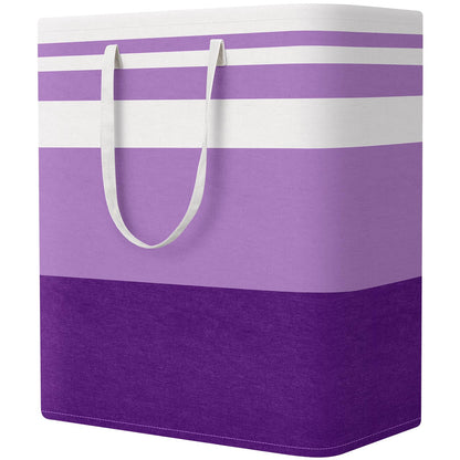 StorageRight Laundry Basket Hamper, 100L Collapsible Clothes Storage, Grey