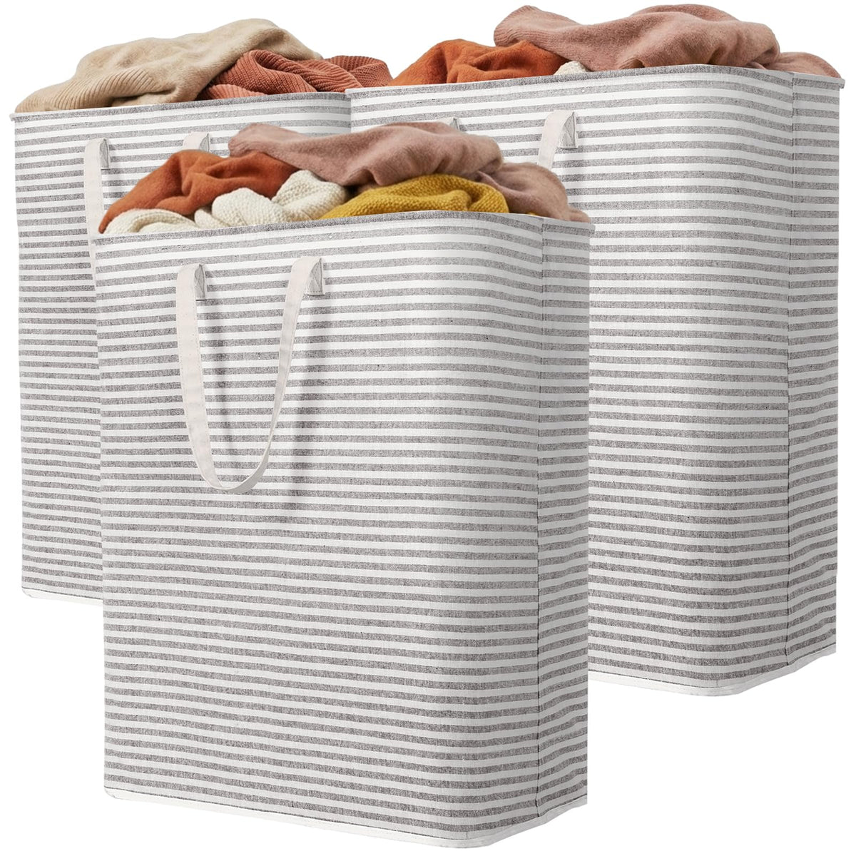 Lifewit 80L Large Laundry Baskets, Laundry Hampers Bags, 2 Pack, Black
