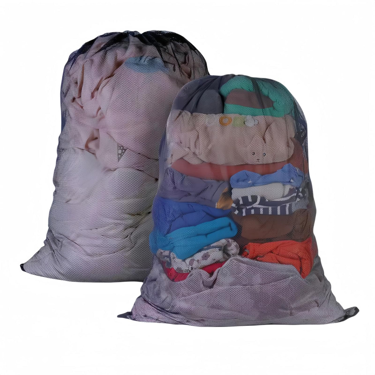 2-Pack Large Mesh Laundry Bag, 24x36 Inch White