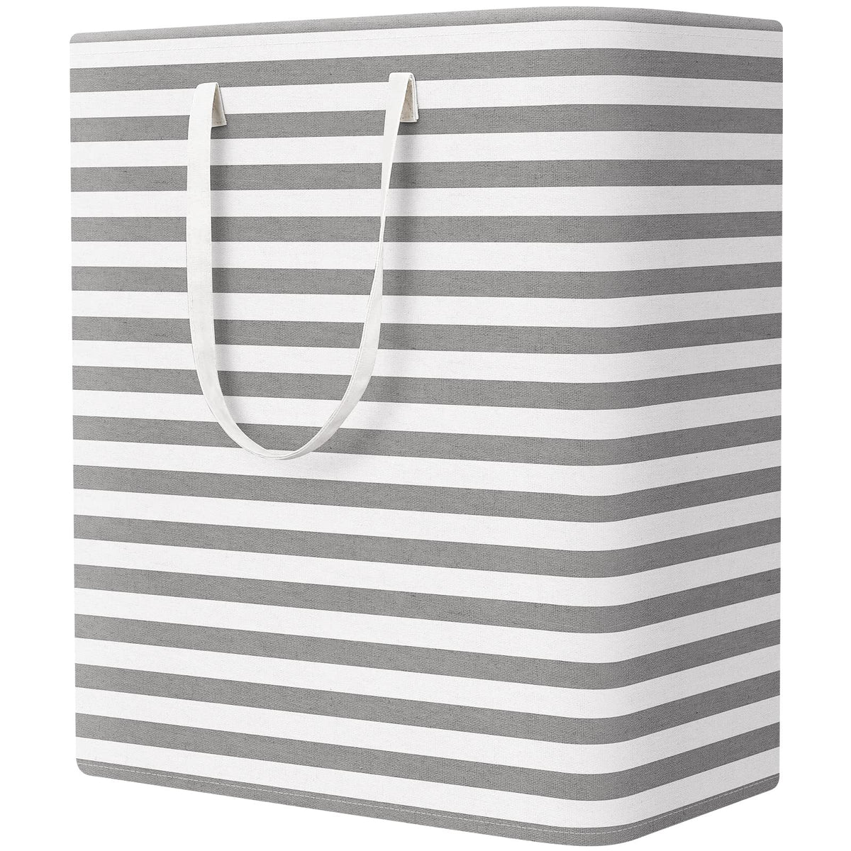 StorageRight Laundry Basket Hamper, 100L Collapsible Clothes Storage, Grey