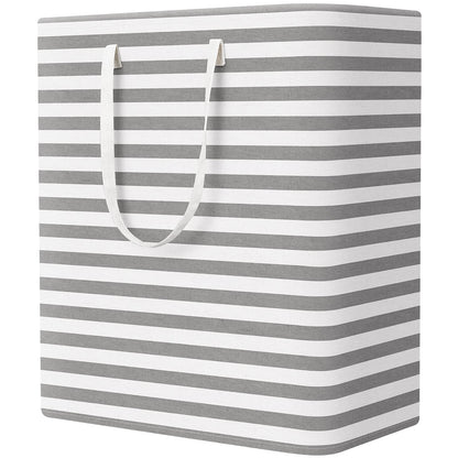 StorageRight Laundry Basket Hamper, 100L Collapsible Clothes Storage, Grey