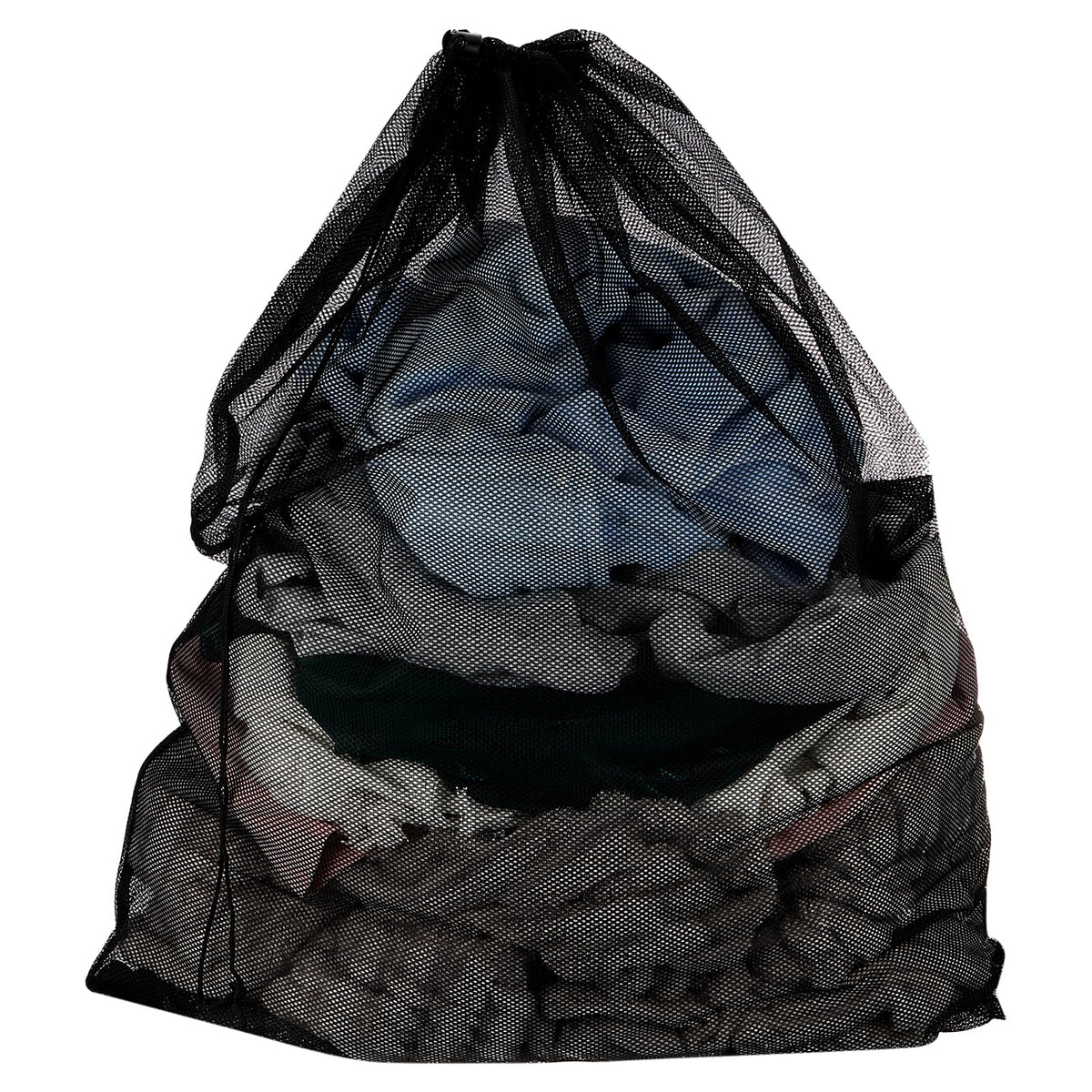 uxcell Mesh Laundry Bag 15.7x19.7" Large Drawstring Net Coarse Mesh, Black