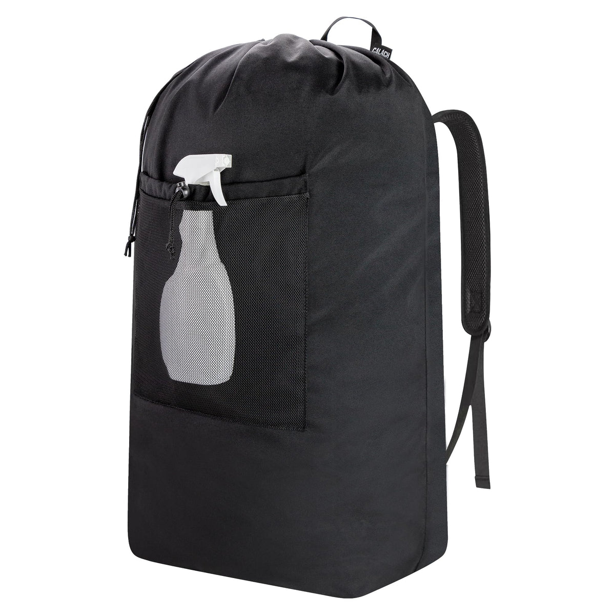 Laundry Bag Backpack, Canvas Laundry Bag with Straps & Drawstring, Beige XL