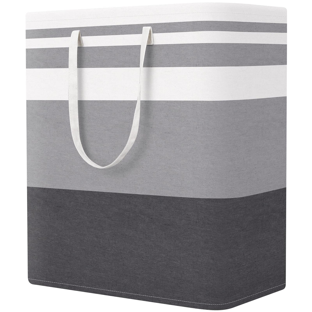 StorageRight Laundry Basket Hamper, 100L Collapsible Clothes Storage, Grey