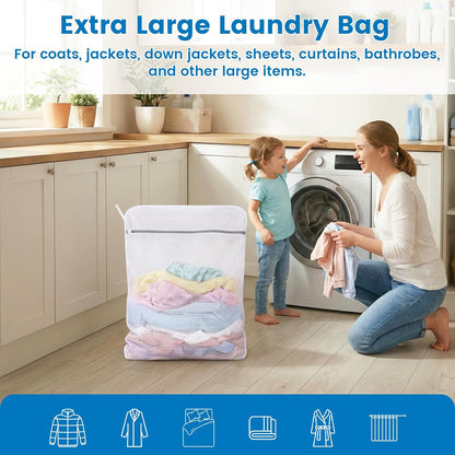 Dntorx 2 Pack XX-Large Mesh Laundry Bags for Delicates, 24 x 32 Inches