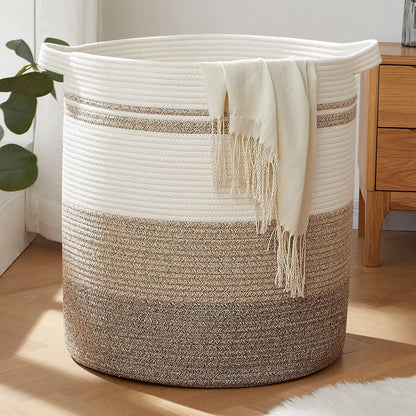 OIAHOMY 60L Laundry Basket Laundry Hamper Nursery Hamper Gradient Yellow