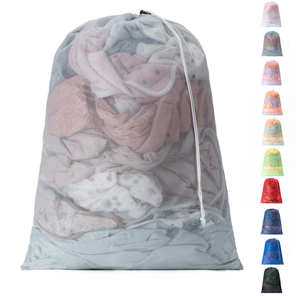 2 Pack Mesh Travel Laundry Bag 24" x 36"Extra Large Dirty Clothes Organizer