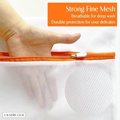 4 Pack Mesh Laundry Bags for Delicates 12inx16in LAUNDRY CLUB®