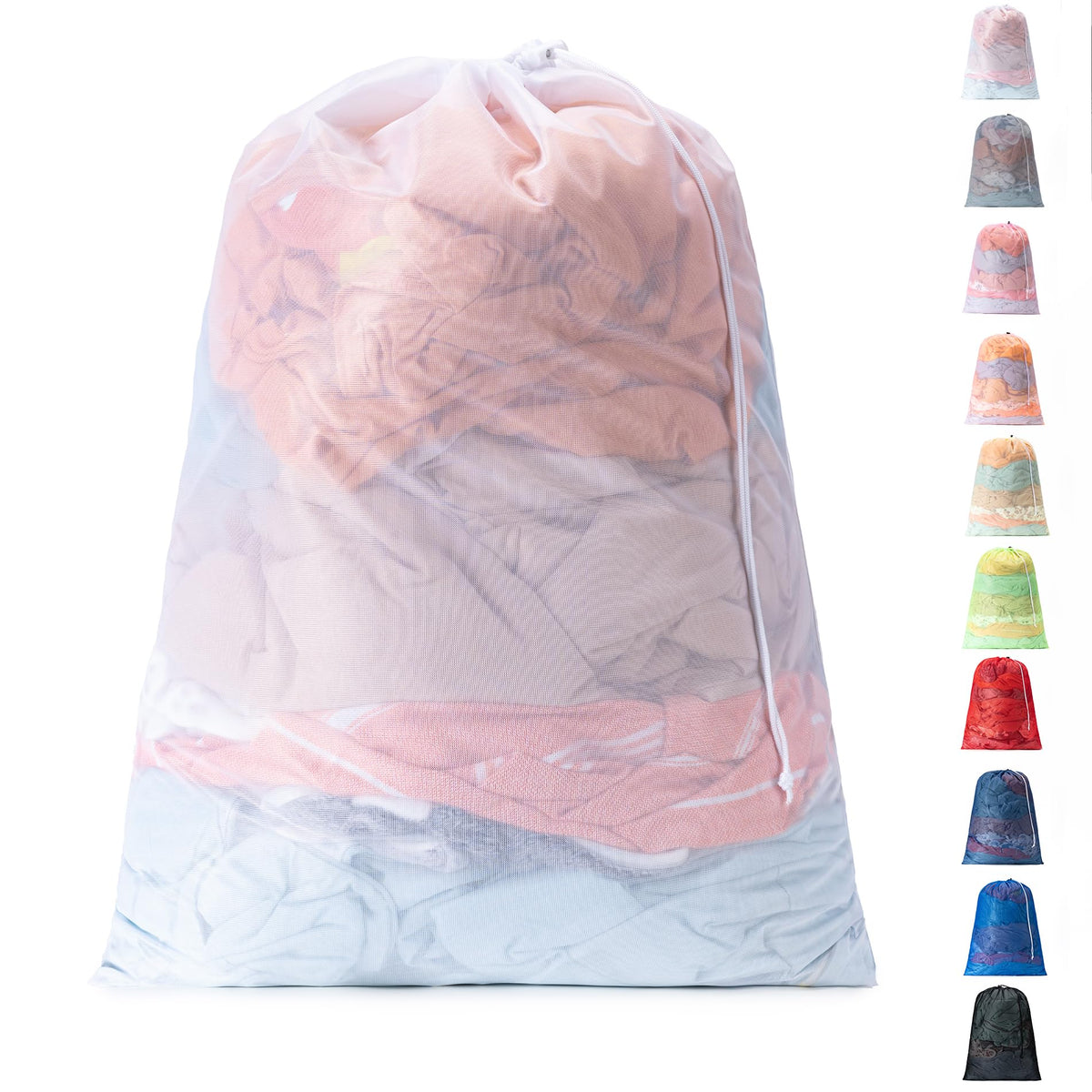 2 Pack Mesh Travel Laundry Bag 24" x 36"Extra Large Dirty Clothes Organizer