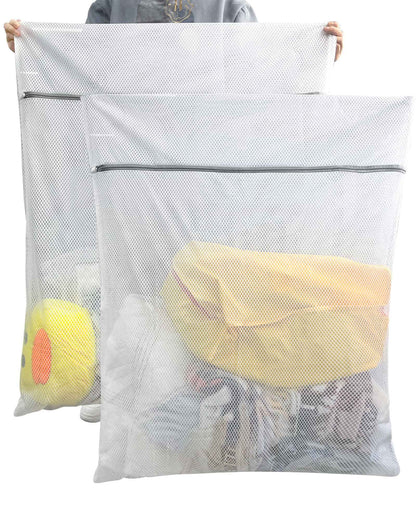 2 XX-Large Honeycomb Delicates Bags for Washing Machine, 24 x 24 Inches lingerie bags for Laundry, Travel Storage Organize Bag for Cotton Clothes,Sheet, Shoes