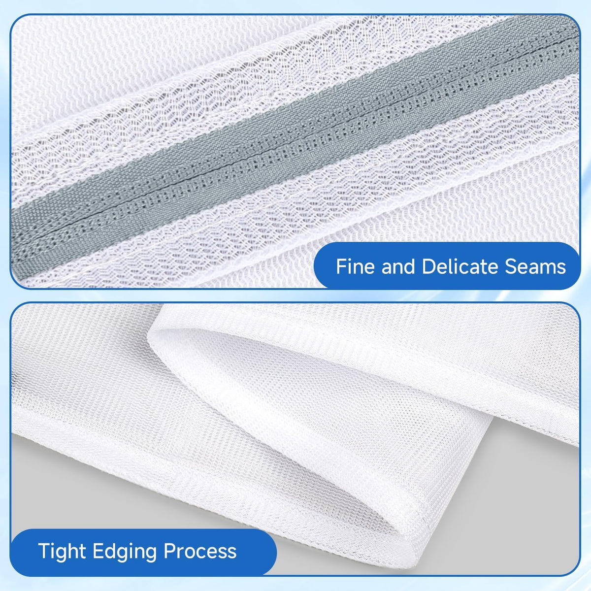 6 Pcs Mesh Laundry Bags for Delicates, Lingerie & Bra Washing,12 x 16 Inch