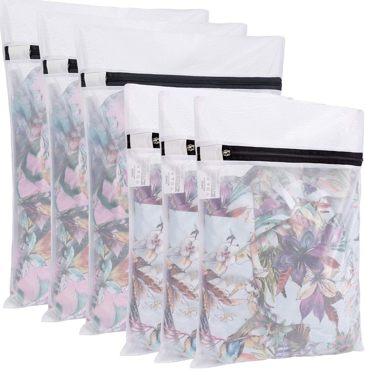 BAGAIL Laundry Bags Mesh Wash Bag for Intimates Lingerie and Delicates,6Pcs(3L,3M)