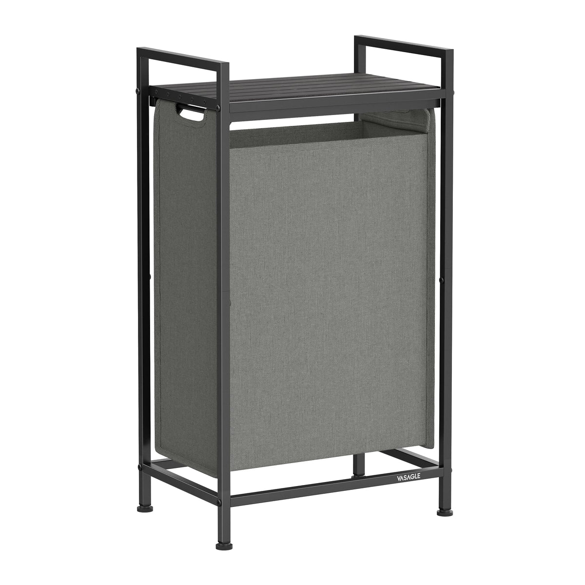 VASAGLE Laundry Sorter 2 Section, Rolling Cart with Shelf 29 Gal. (110 L)