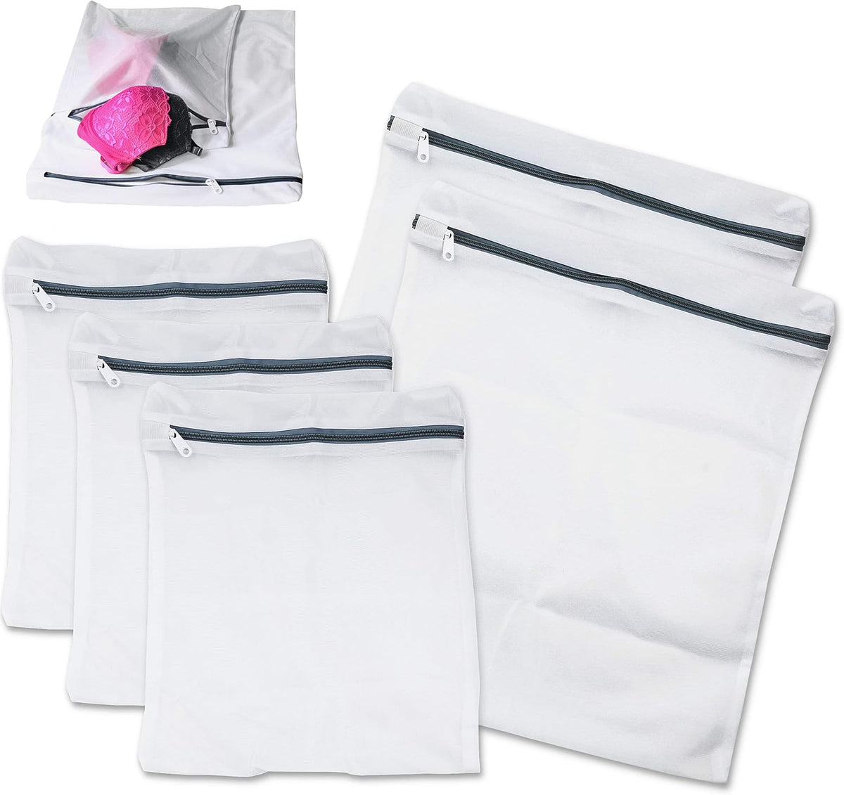 Simple Houseware Laundry Bra Lingerie Mesh Wash Bag (2 Large & 3 Medium)