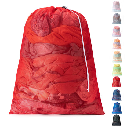 2 Pack Mesh Travel Laundry Bag 24" x 36"Extra Large Dirty Clothes Organizer