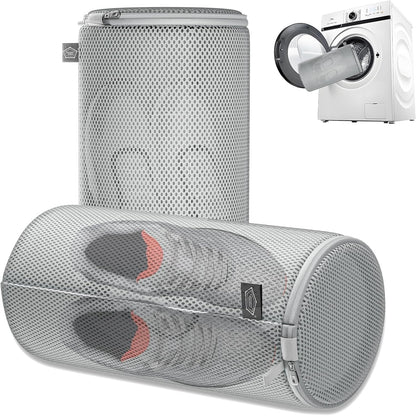 Shoe Washing Machine Bag, Large Laundry Bag for Sneaker, Grey, 8x15", 2Pcs