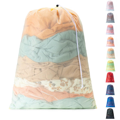 2 Pack Mesh Travel Laundry Bag 24" x 36"Extra Large Dirty Clothes Organizer