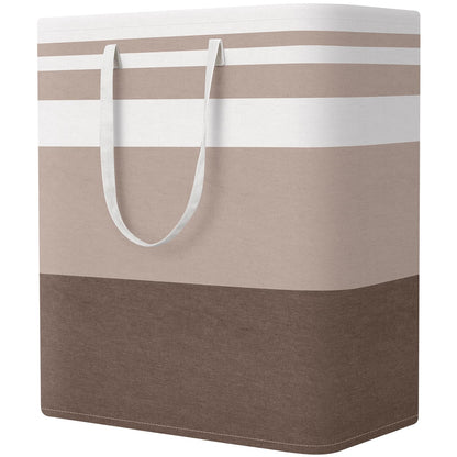 StorageRight Laundry Basket Hamper, 100L Collapsible Clothes Storage, Grey