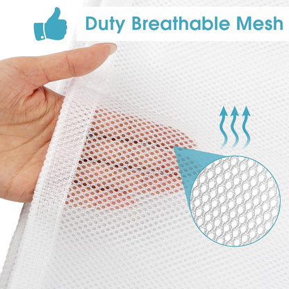 3 Pack Mesh Laundry Bags 23x34 Inch Drawstring Locking for Travel Home