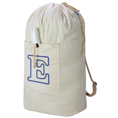 Laundry Bag Backpack, Canvas Laundry Bag with Straps & Drawstring, Beige XL