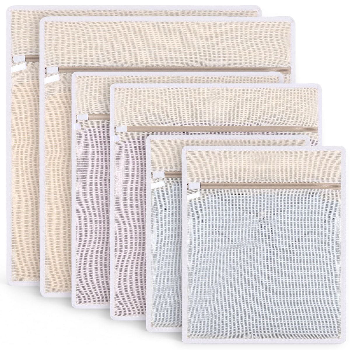 6-Pack Durable Honeycomb Mesh Laundry Bags for Delicates, 12 x 16 Inches