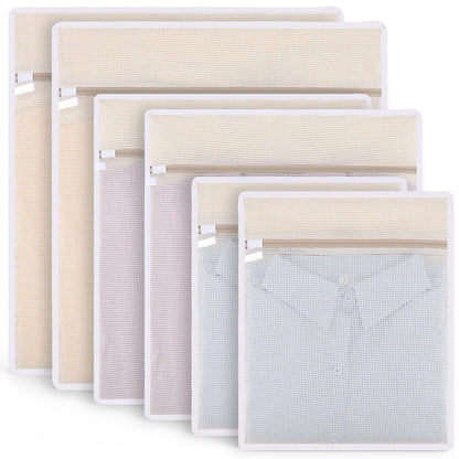 6-Pack Durable Honeycomb Mesh Laundry Bags for Delicates, 12 x 16 Inches