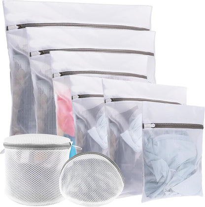 8 Pack Mesh Laundry Bags for Delicates, Laundry Bags Mesh Wash Bags in 7 Sizes (Include Bra and Lingerie Wash Bags), Lingerie Bags for Washing Delicates, Garment Bag for Washing Machine