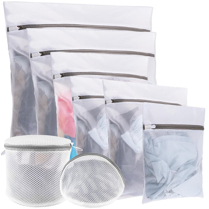 8 Pack Mesh Laundry Bags for Delicates, Laundry Bags Mesh Wash Bags in 7 Sizes (Include Bra and Lingerie Wash Bags), Lingerie Bags for Washing Delicates, Garment Bag for Washing Machine