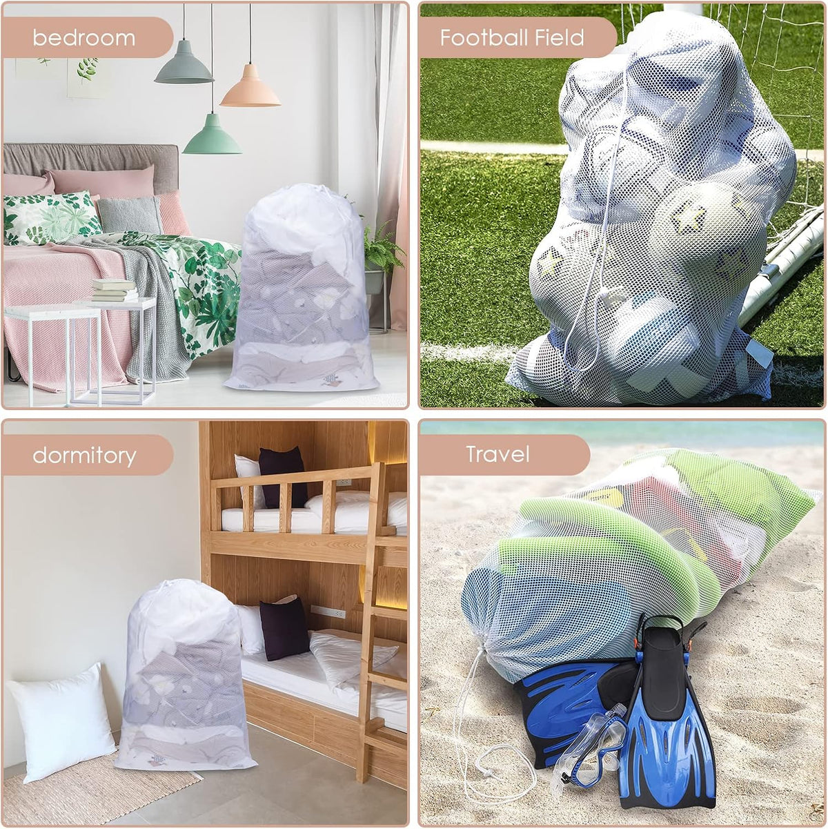 Meowoo 1Pcs Large Mesh Laundry Bag, 24×36inch