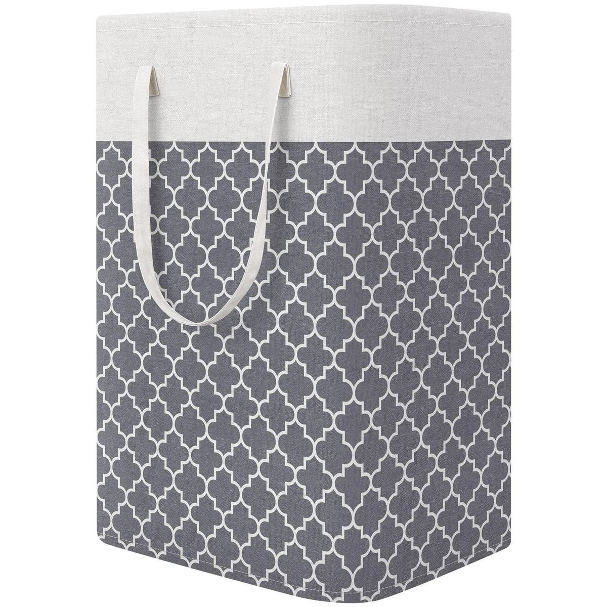 StorageRight Laundry Basket Hamper, 100L Collapsible Clothes Storage, Grey